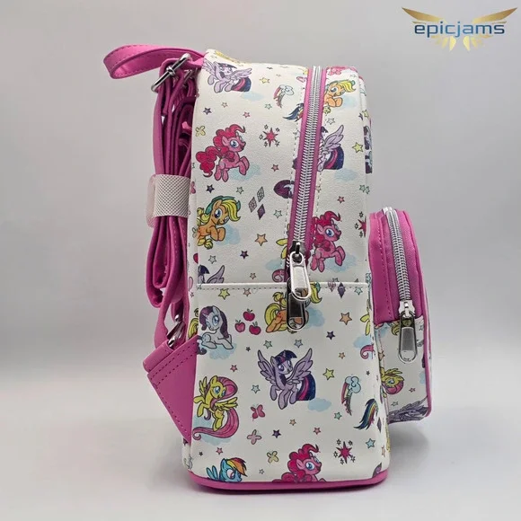 Loungefly My Little Pony Mane Six Heart Mini Backpack New - Picture 4 of 5